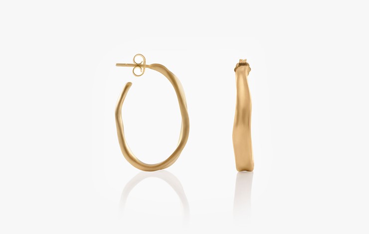 BABY MALAK HOOP PURE OVAL EARRINGS